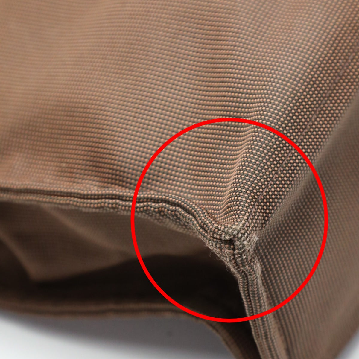 HERMES Tote Bag canvas Brown canvas Her LineMM