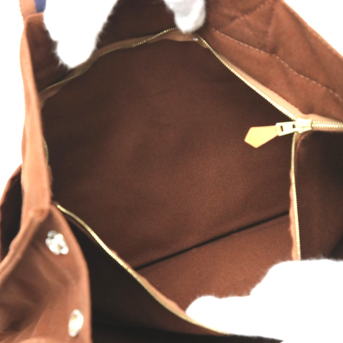 HERMES Tote Bag canvas Brown Handbag Fool ToeMM unisex(Unisex) Used