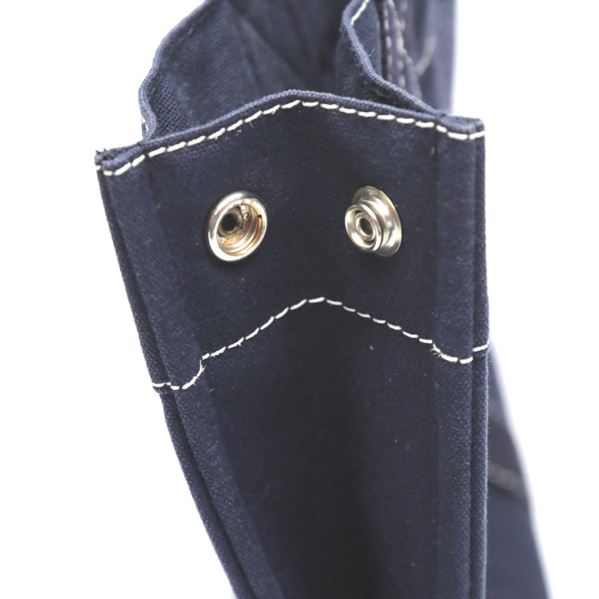 HERMES Tote Bag canvas Navy Her Line canvas