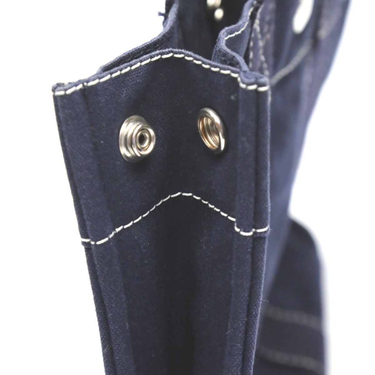 HERMES Tote Bag canvas Navy Her Line canvas