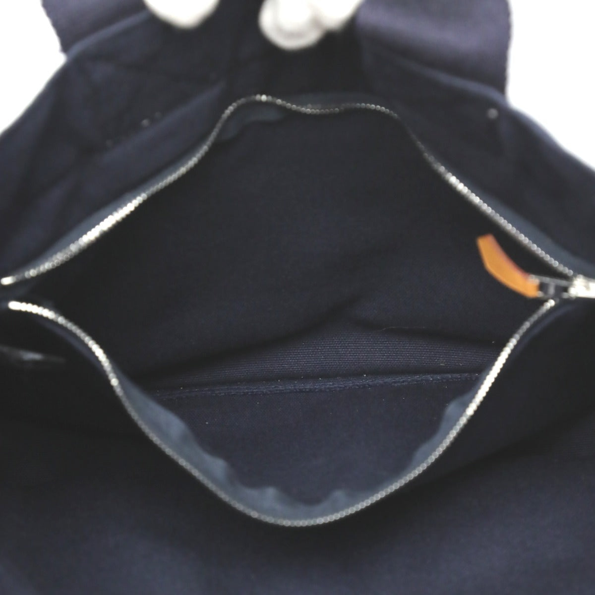 HERMES Tote Bag canvas Navy Her Line canvas