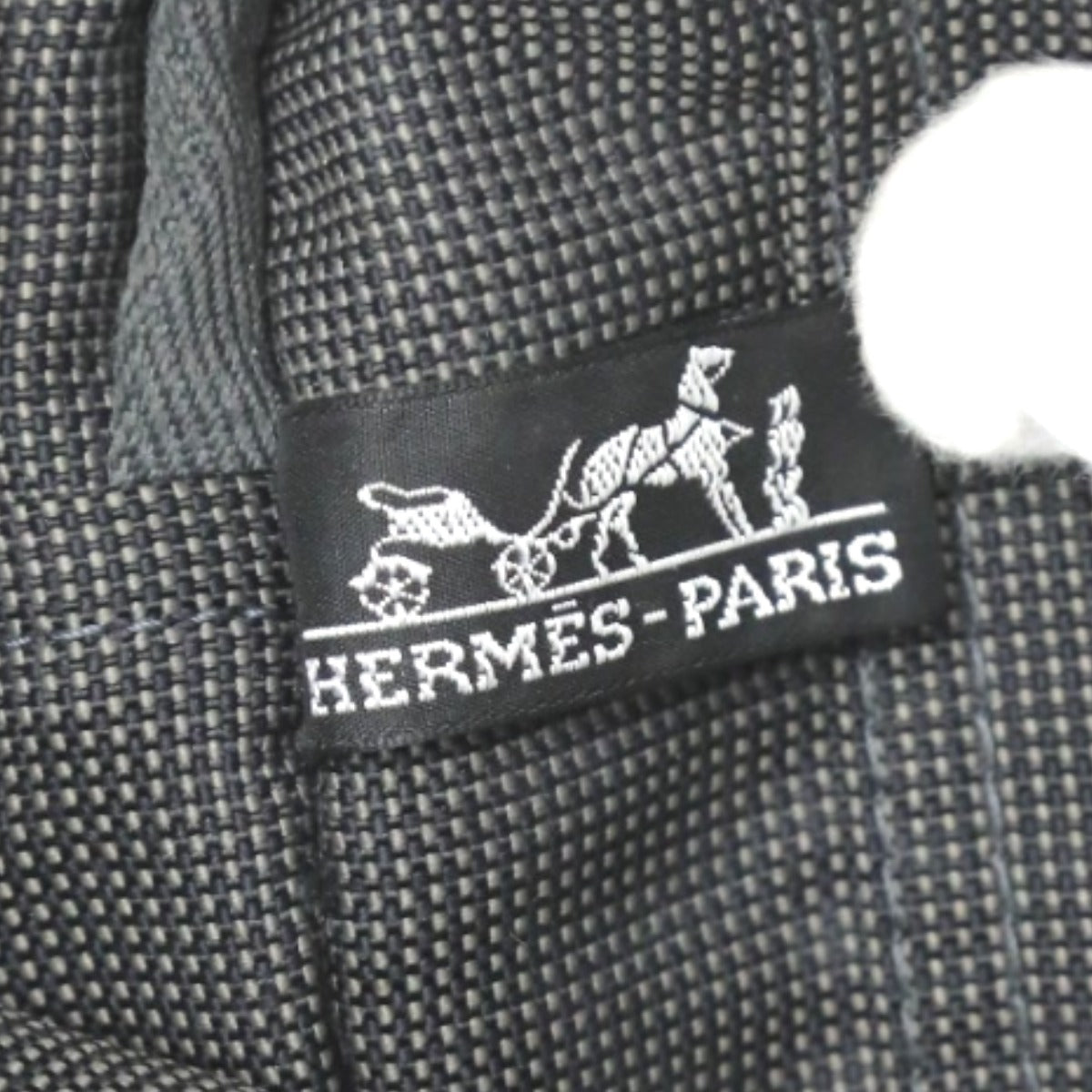 HERMES Tote Bag canvas gray Her Line canvas