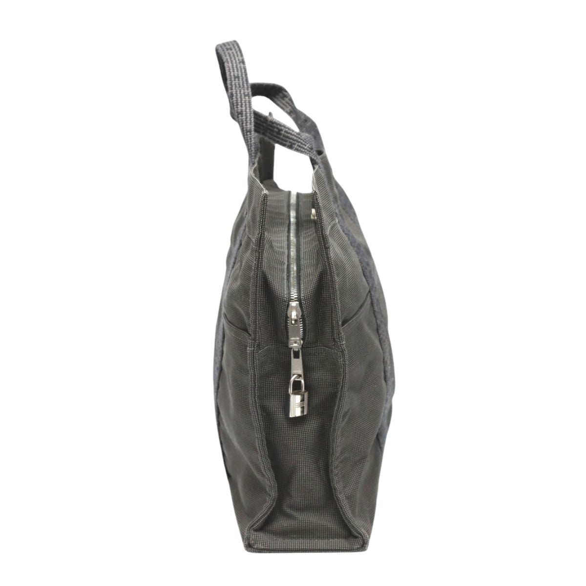 HERMES Tote Bag canvas gray Her Line canvas