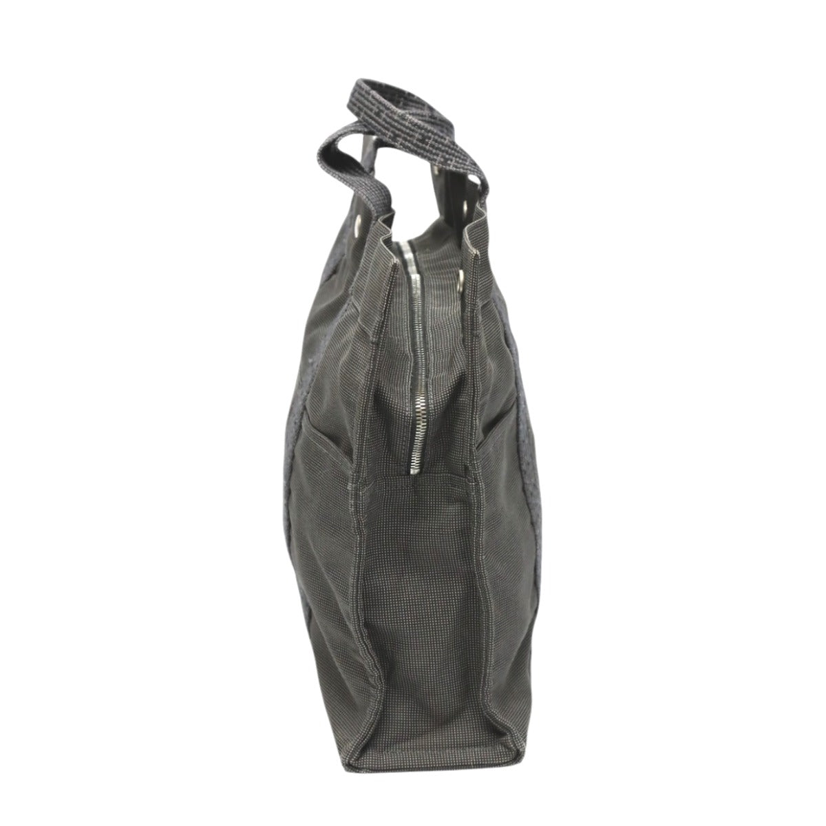 HERMES Tote Bag canvas gray Her Line canvas