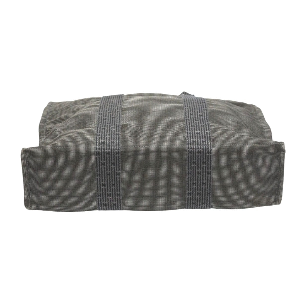 HERMES Tote Bag canvas gray Her Line canvas