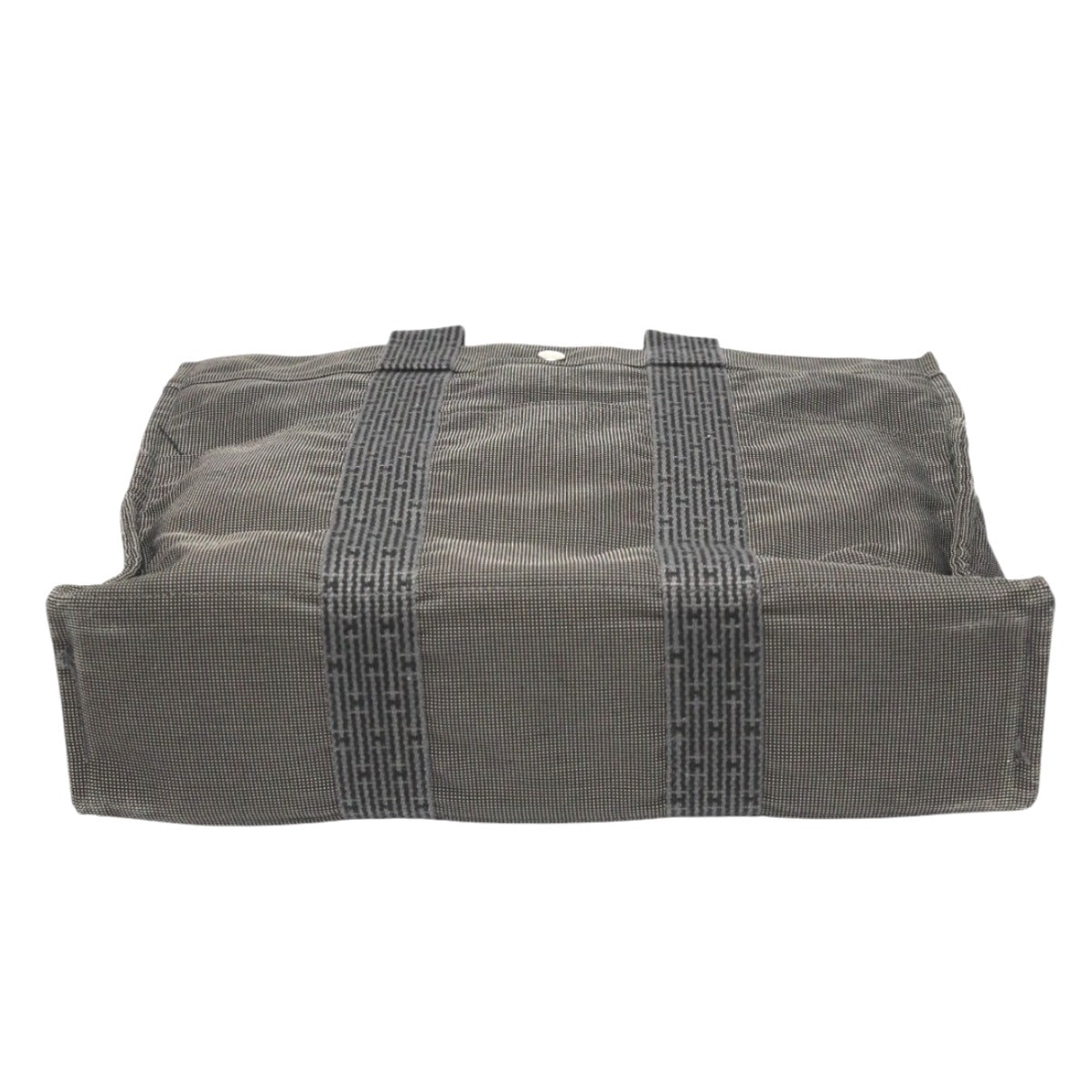 HERMES Tote Bag canvas gray Her Line canvas