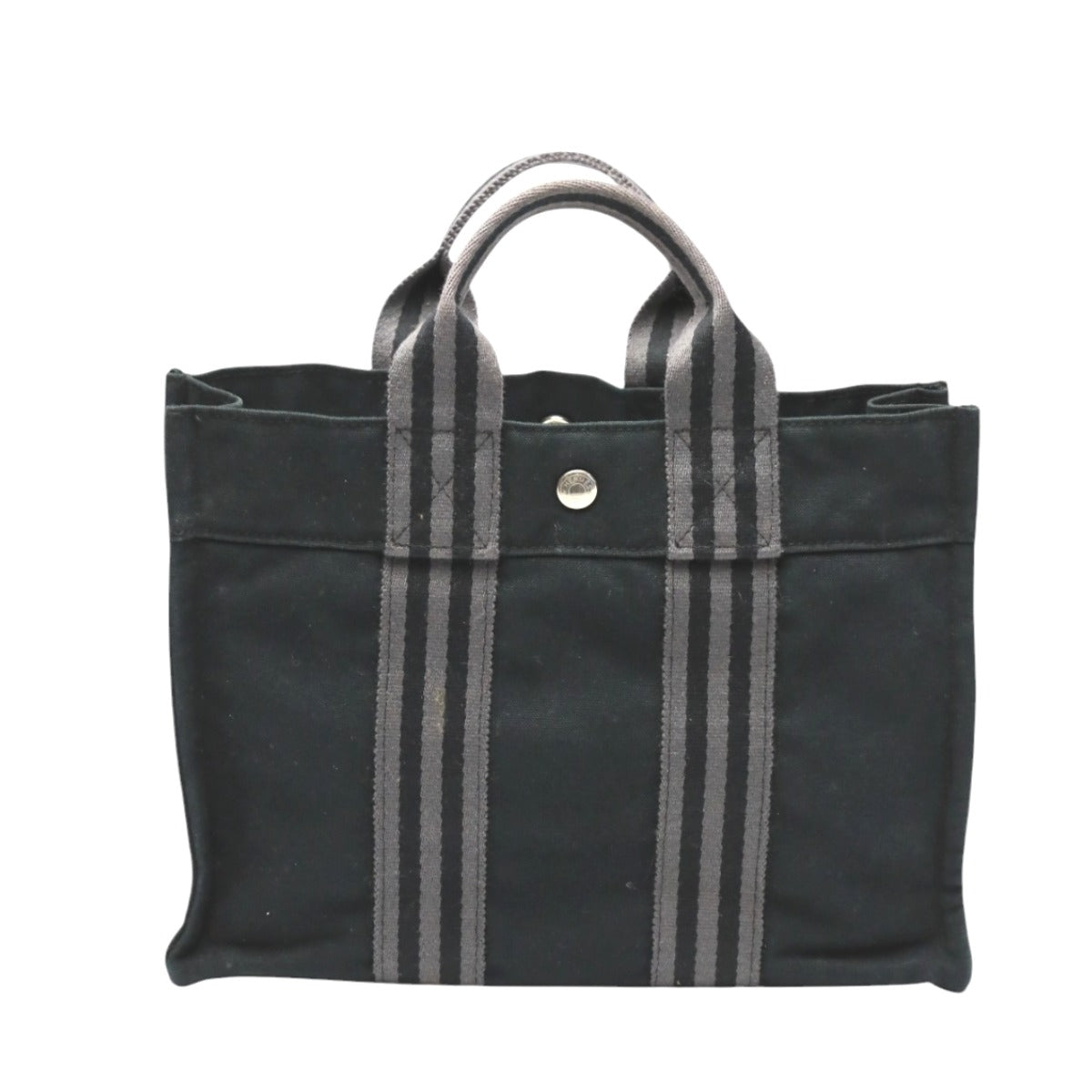 HERMES Tote Bag canvas gray Her Line Tote PM