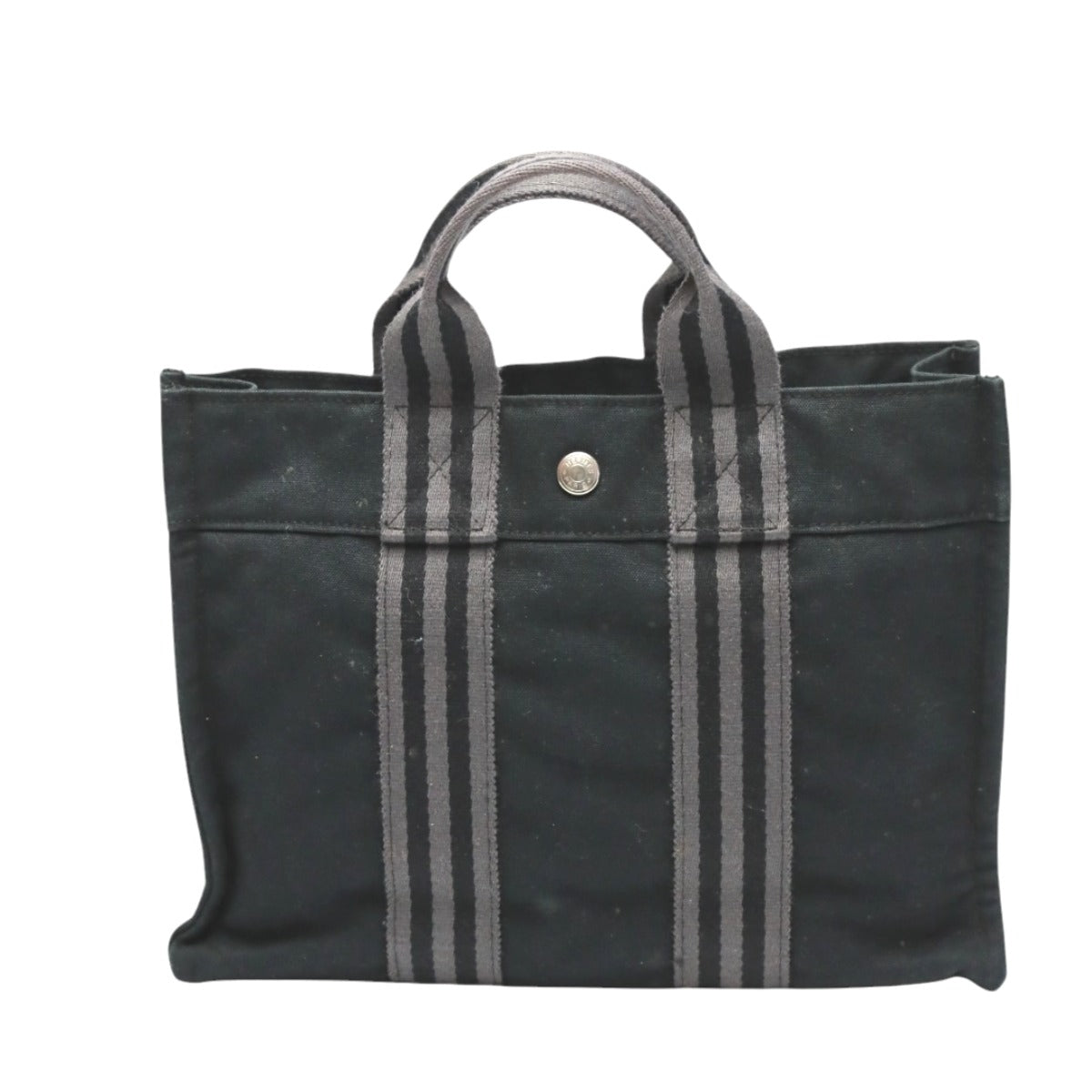 HERMES Tote Bag canvas gray Her Line Tote PM