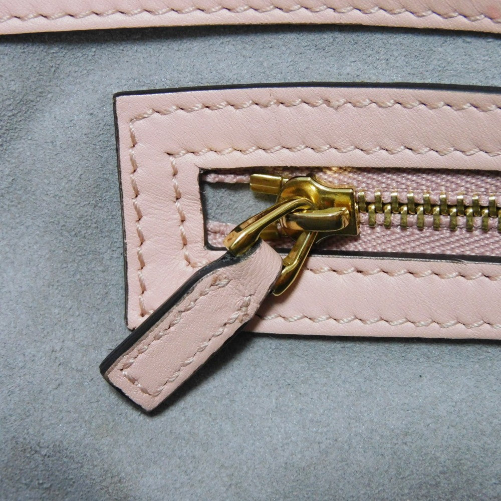 GUCCI Handbag 453767 DVU0G 5909 Smooth Calfskin Leather Light pink Bamboo Faux Pearl Nimfair Small