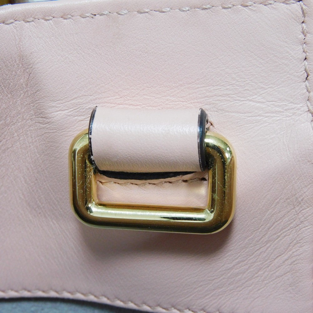 GUCCI Handbag 453767 DVU0G 5909 Smooth Calfskin Leather Light pink Bamboo Faux Pearl Nimfair Small