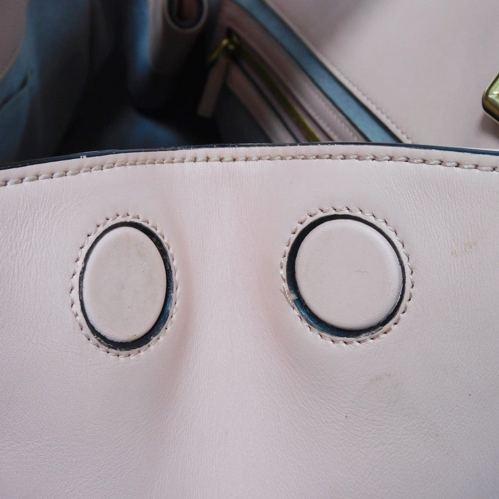 GUCCI Handbag 453767 DVU0G 5909 Smooth Calfskin Leather Light pink Bamboo Faux Pearl Nimfair Small