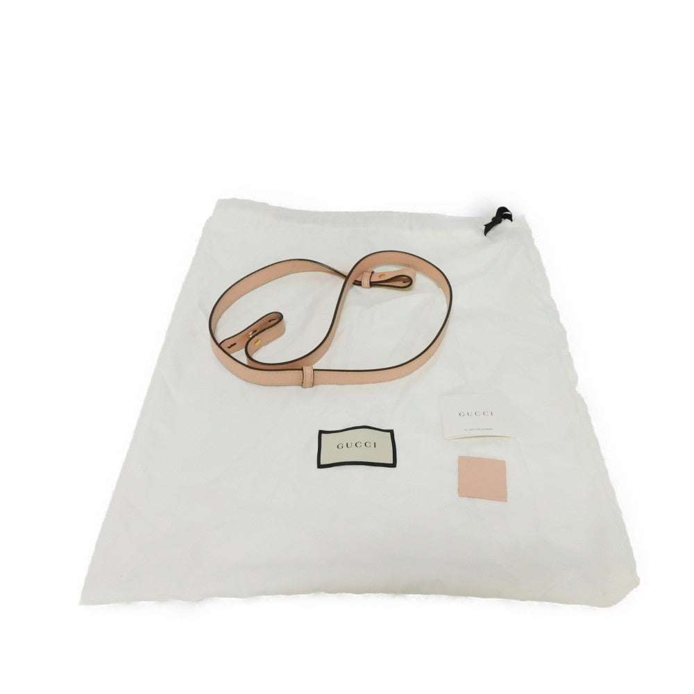 GUCCI Handbag 453767 DVU0G 5909 Smooth Calfskin Leather Light pink Bamboo Faux Pearl Nimfair Small