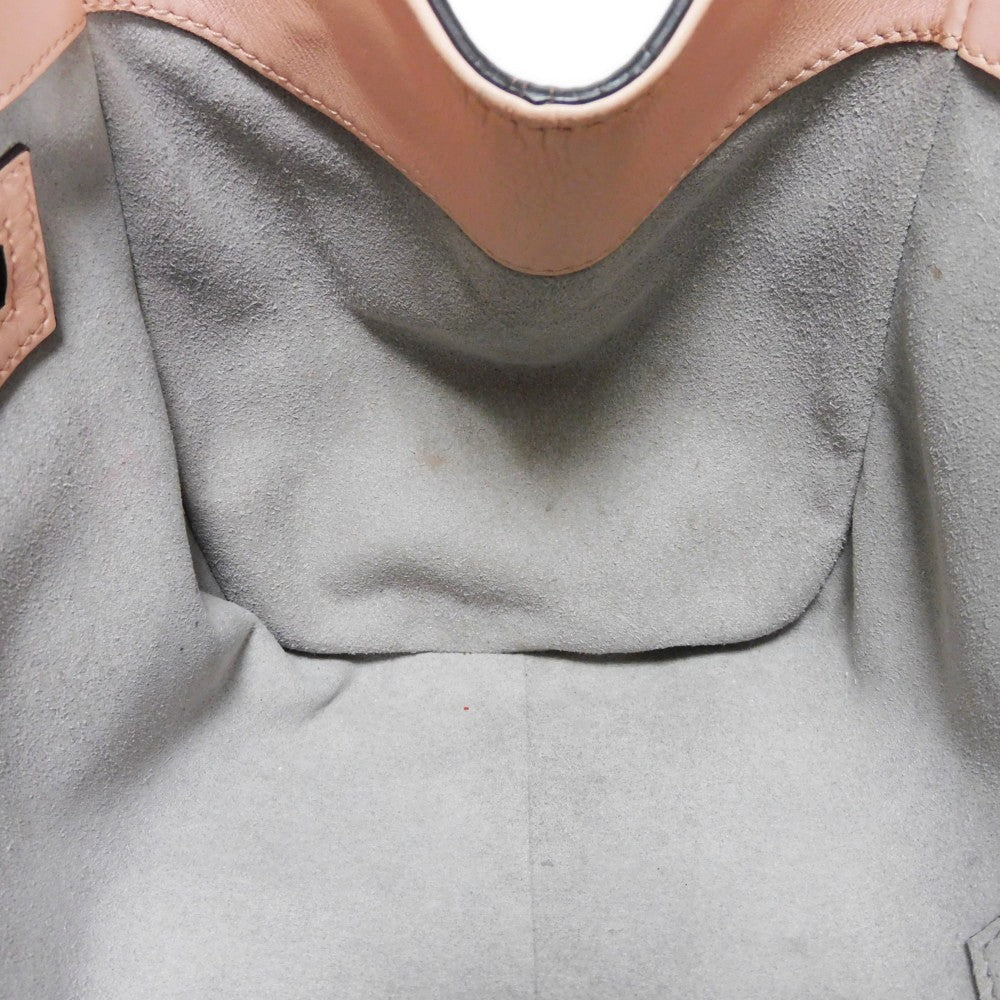 GUCCI Handbag 453767 DVU0G 5909 Smooth Calfskin Leather Light pink Bamboo Faux Pearl Nimfair Small