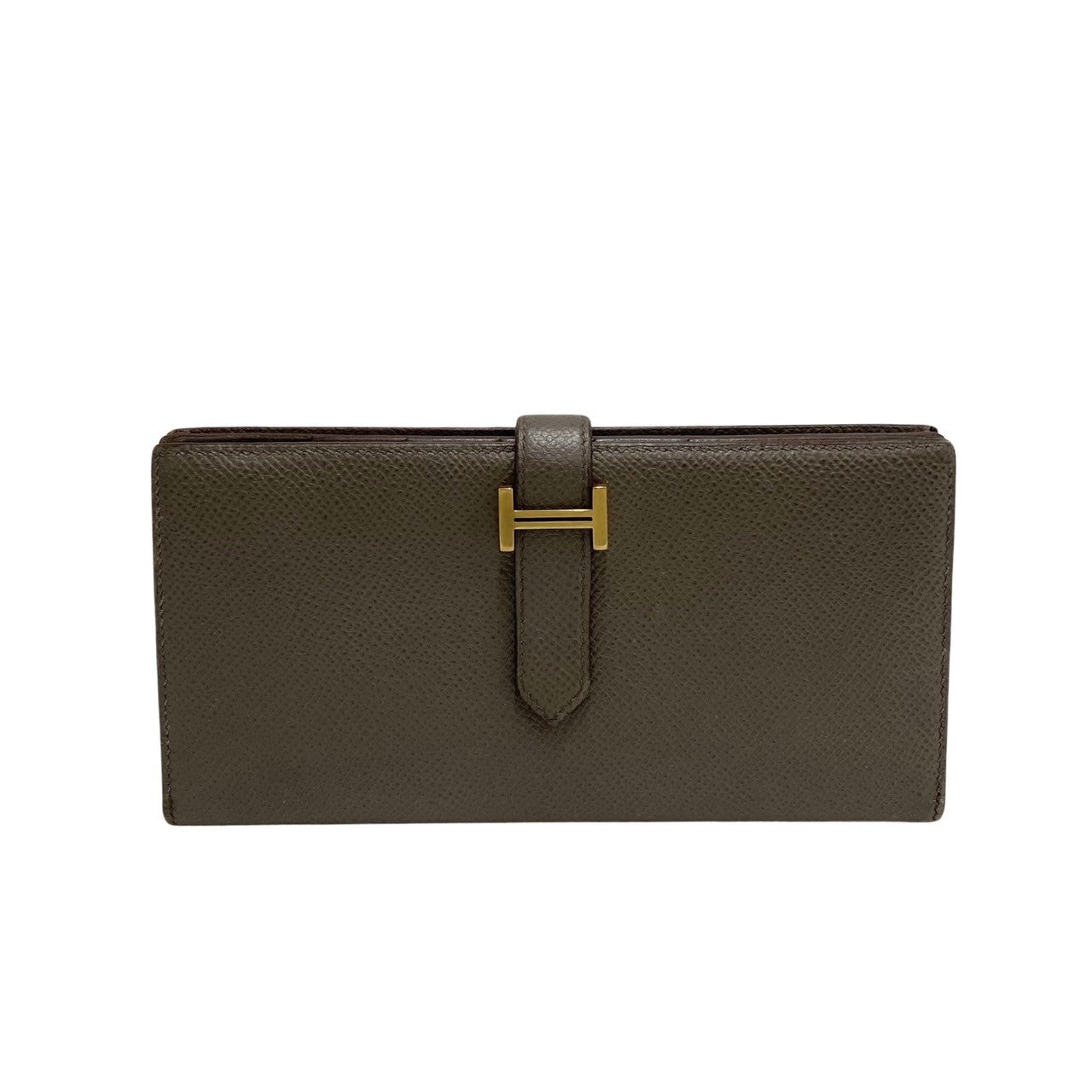 HERMES Long Wallet Purse Epsom gray Beansufla
