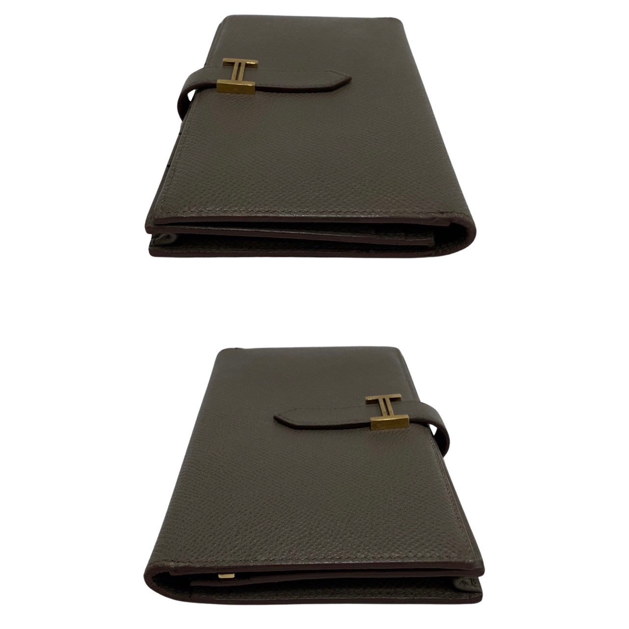 HERMES Long Wallet Purse Epsom gray Beansufla
