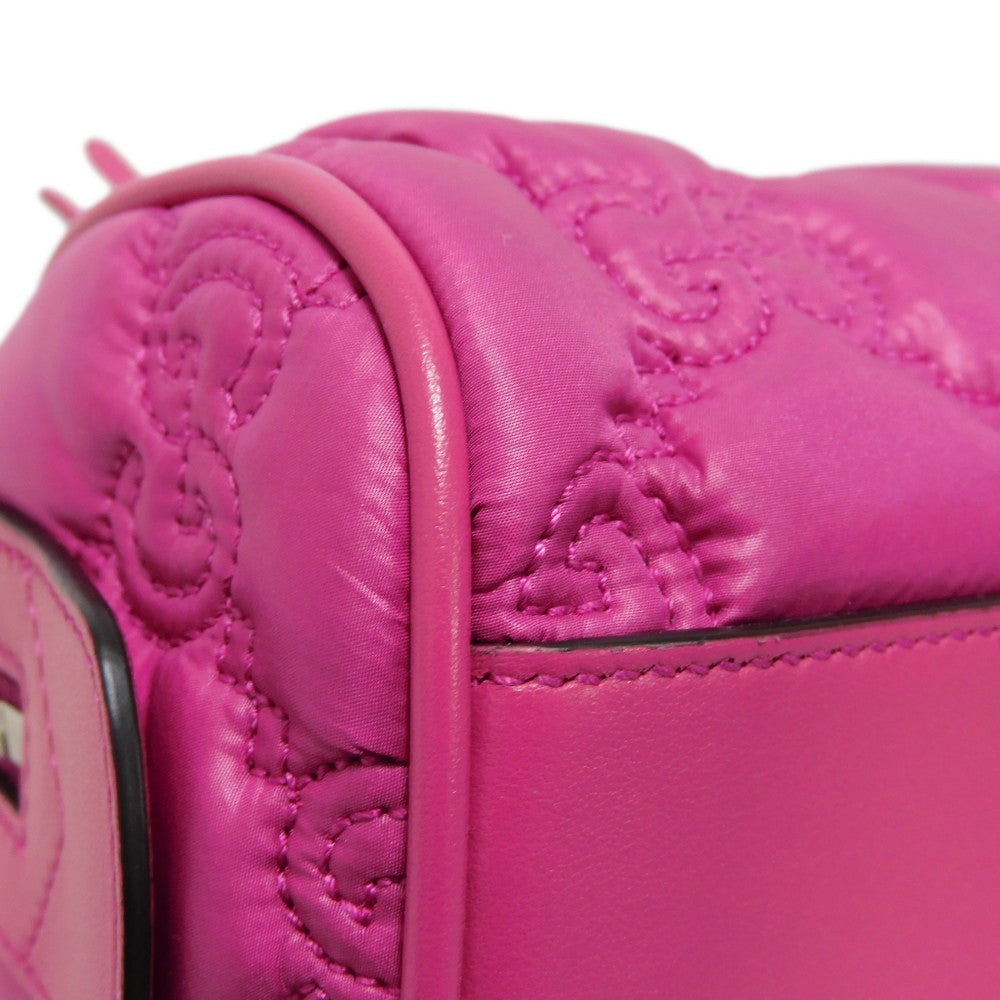 GUCCI Handbag 702251 Nylon pink GG Marmont GG Matelasse Mini Bag