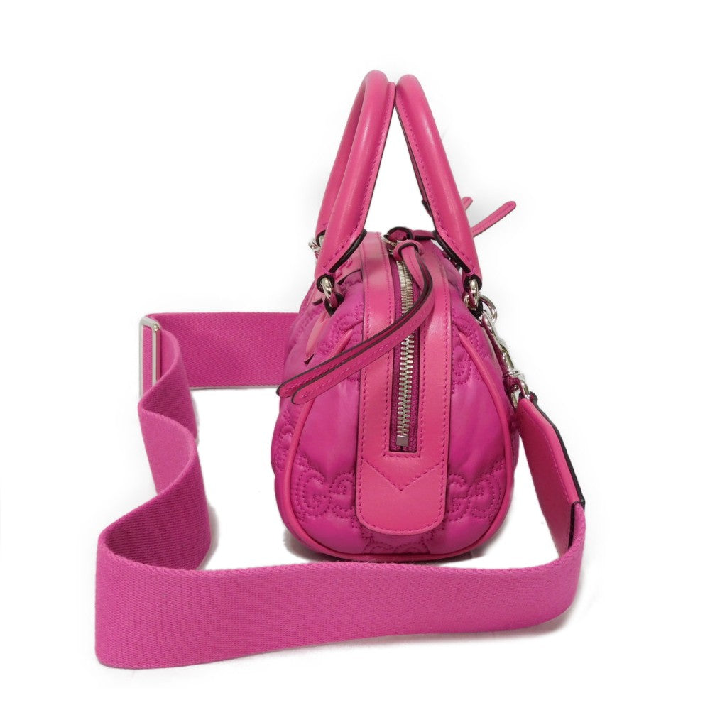 GUCCI Handbag 702251 Nylon pink GG Marmont GG Matelasse Mini Bag