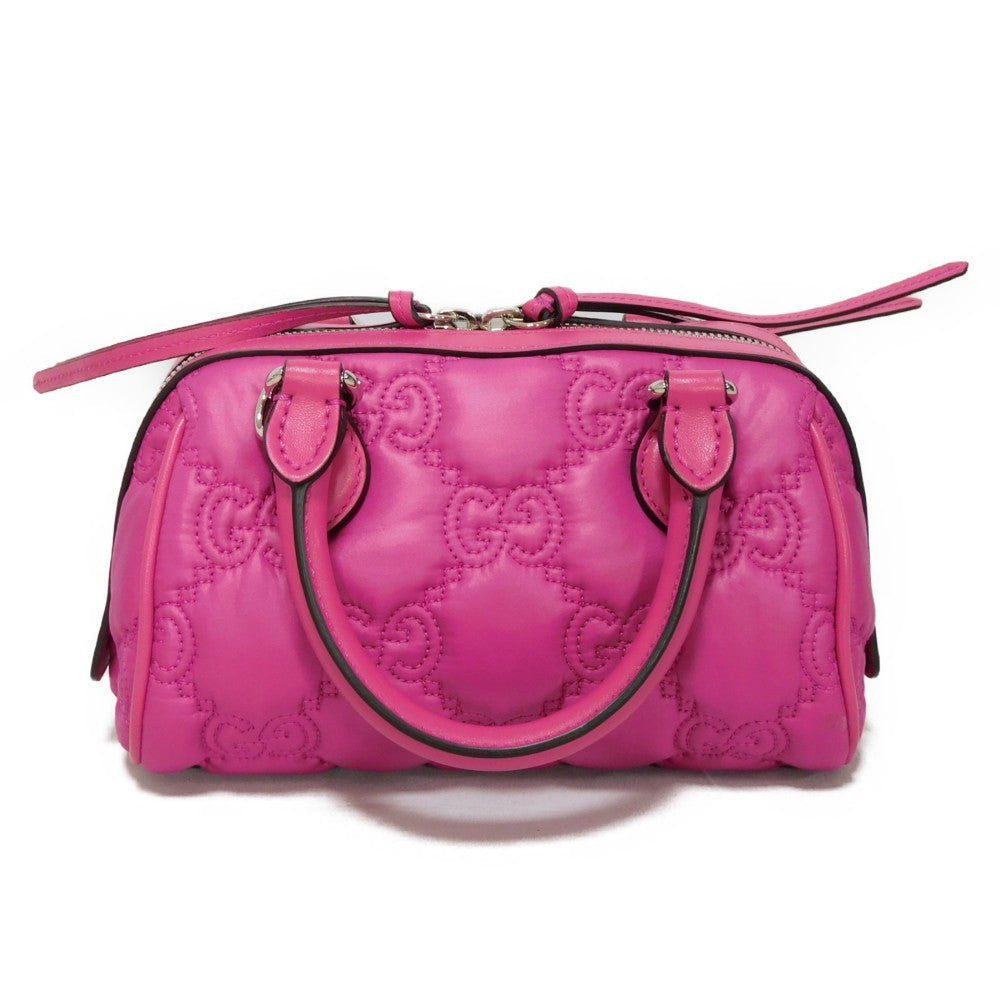 GUCCI Handbag 702251 Nylon pink GG Marmont GG Matelasse Mini Bag