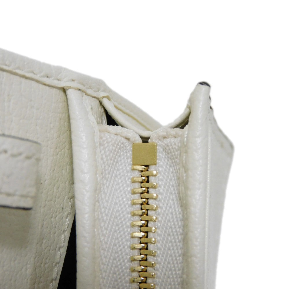 GUCCI Bifold Wallet 702248 DJ24G 8847 Textured leather white Adidas Horsebit Shoulder Compact Wallet