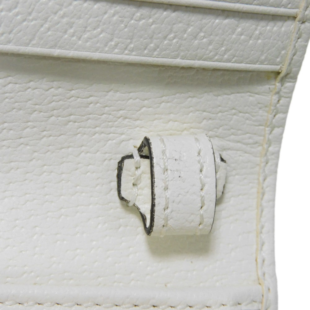 GUCCI Bifold Wallet 702248 DJ24G 8847 Textured leather white Adidas Horsebit Shoulder Compact Wallet