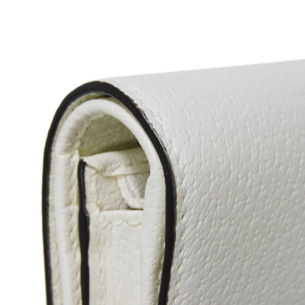 GUCCI Bifold Wallet 702248 DJ24G 8847 Textured leather white Adidas Horsebit Shoulder Compact Wallet