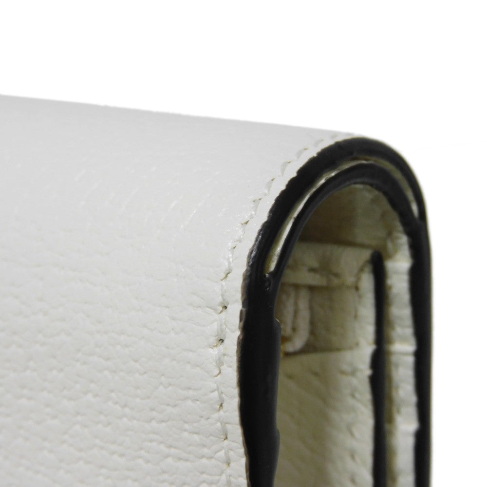 GUCCI Bifold Wallet 702248 DJ24G 8847 Textured leather white Adidas Horsebit Shoulder Compact Wallet