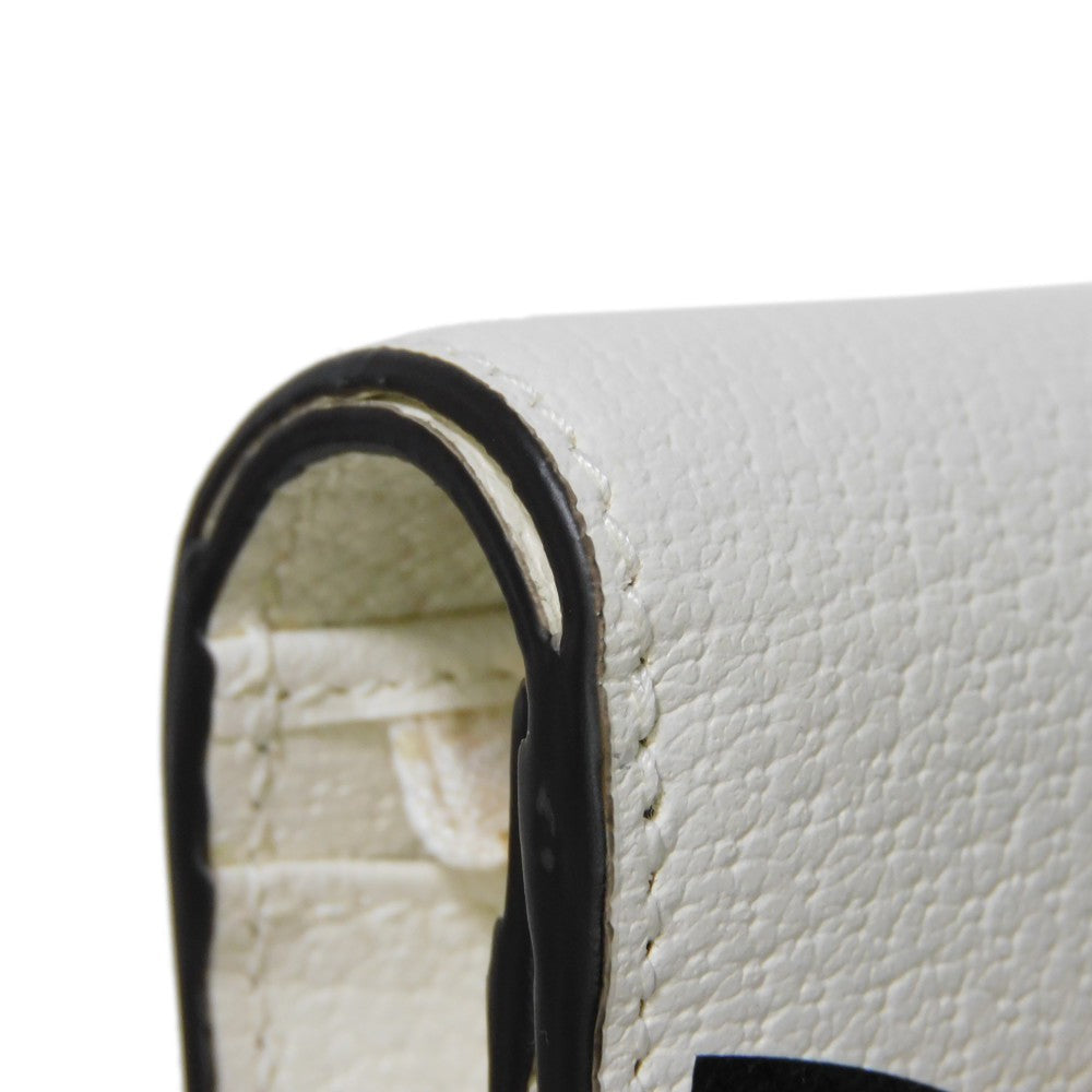 GUCCI Bifold Wallet 702248 DJ24G 8847 Textured leather white Adidas Horsebit Shoulder Compact Wallet