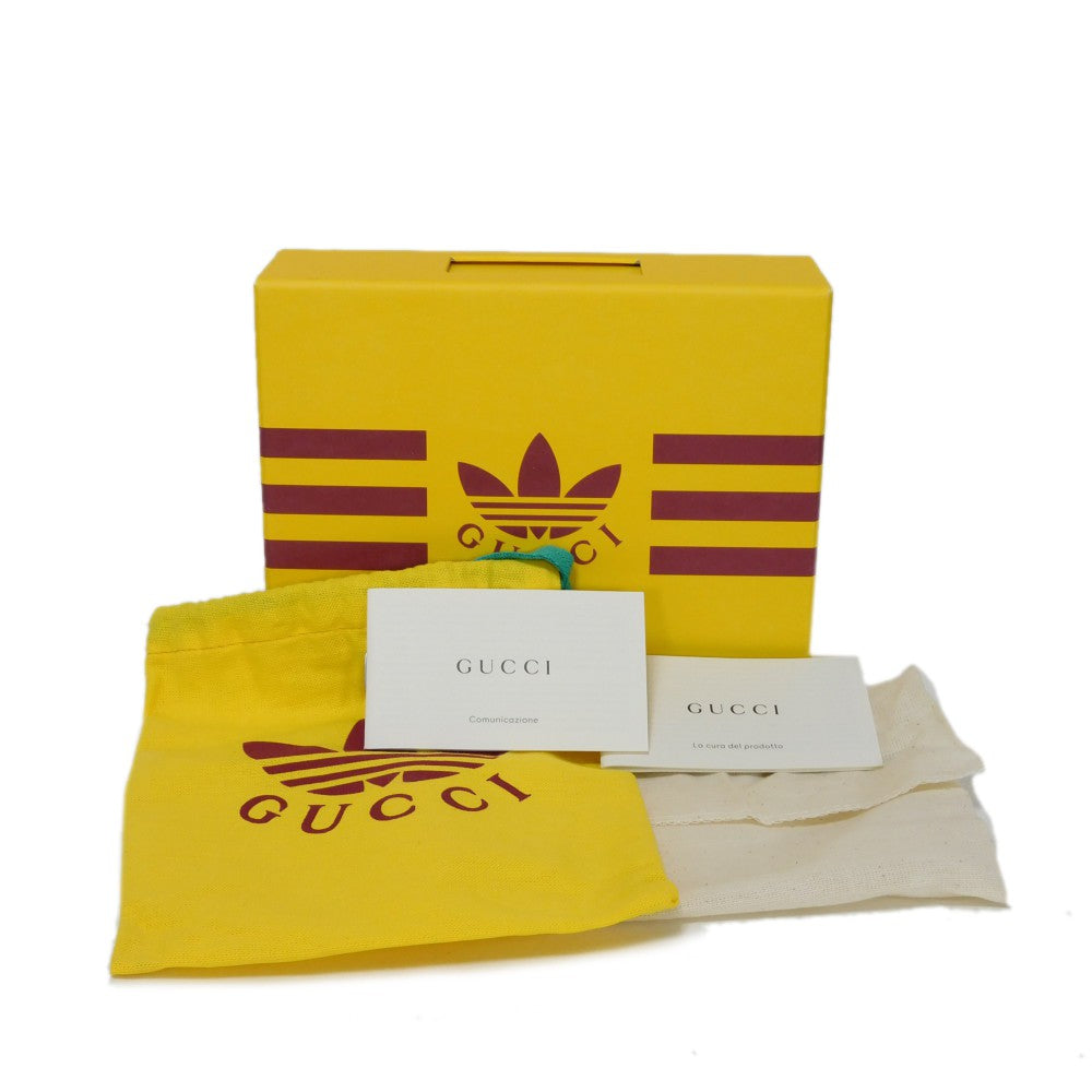 GUCCI Bifold Wallet 702248 DJ24G 8847 Textured leather white Adidas Horsebit Shoulder Compact Wallet