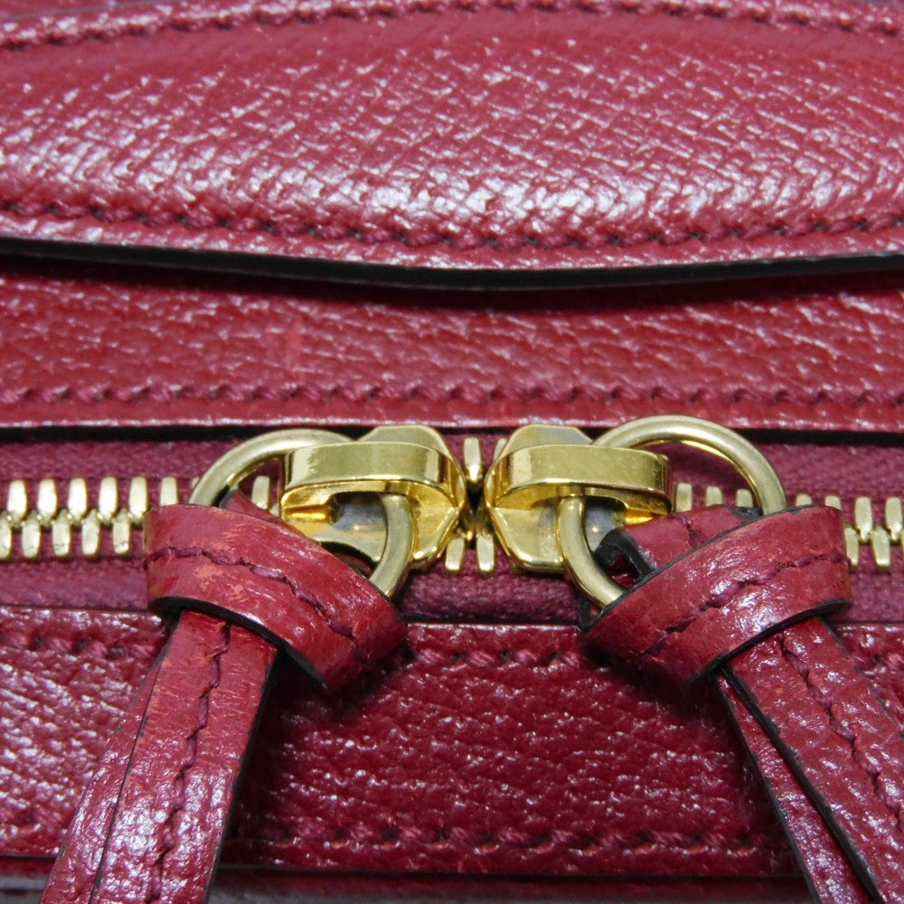 GUCCI Shoulder Bag 655596 2TVAG 9795 GG Mini Supreme canvas and calf leather Brown x red Mini GG Supreme ChainShoulder bag