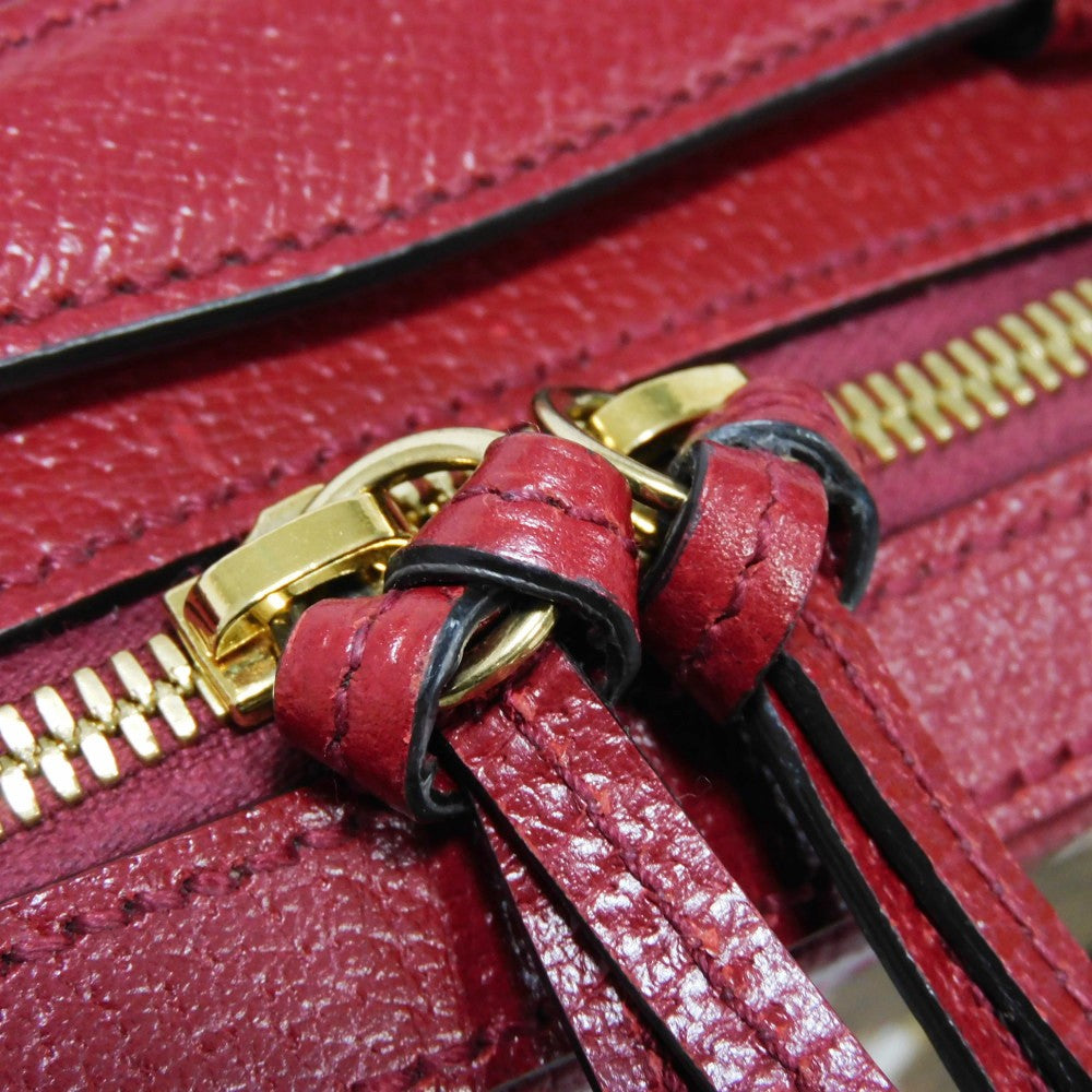 GUCCI Shoulder Bag 655596 2TVAG 9795 GG Mini Supreme canvas and calf leather Brown x red Mini GG Supreme ChainShoulder bag