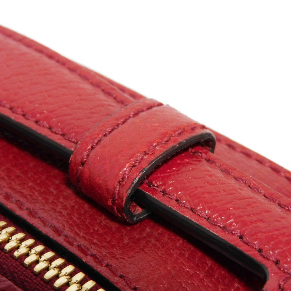 GUCCI Shoulder Bag 655596 2TVAG 9795 GG Mini Supreme canvas and calf leather Brown x red Mini GG Supreme ChainShoulder bag