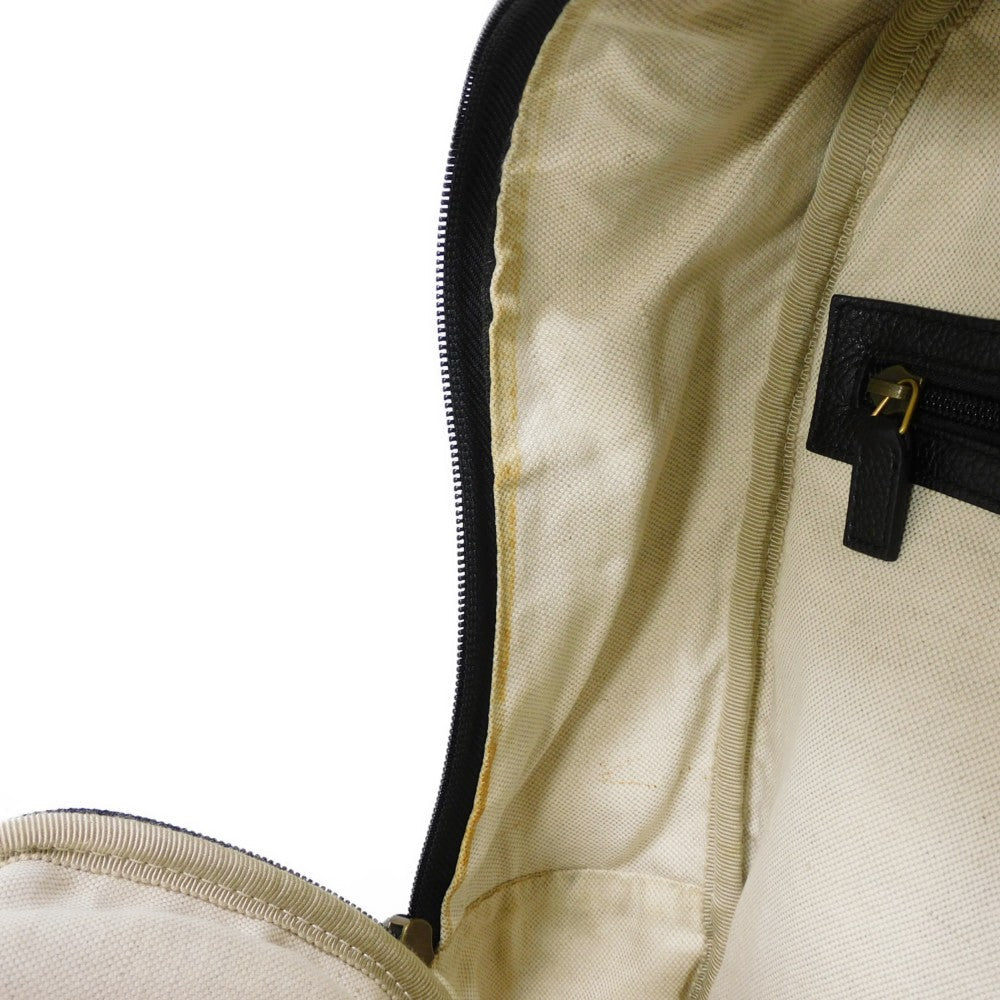 GUCCI Backpack 547834 0Y2BT 8163 Texture leather (embossed) Black x green x red Interlocking G Vintage logo print daypack