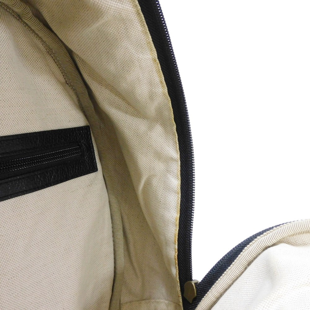 GUCCI Backpack 547834 0Y2BT 8163 Texture leather (embossed) Black x green x red Interlocking G Vintage logo print daypack