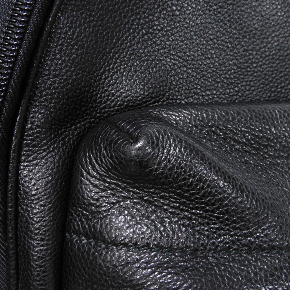 GUCCI Backpack 547834 0Y2BT 8163 Texture leather (embossed) Black x green x red Interlocking G Vintage logo print daypack
