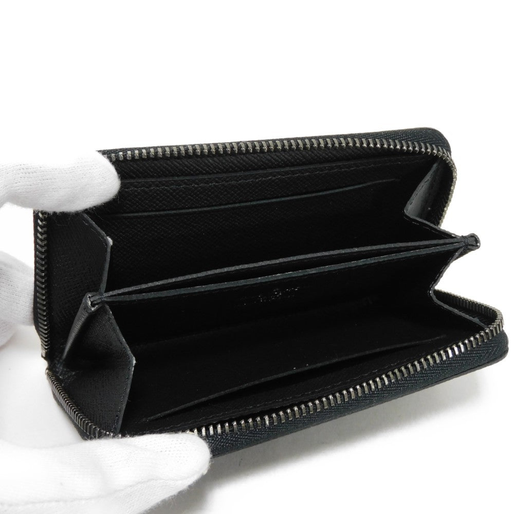 LOUIS VUITTON Coin case M81662 Monogram Eclipse canvas x grain leather Noir Monogram Eclipse Zippy Coin Purse Vertical