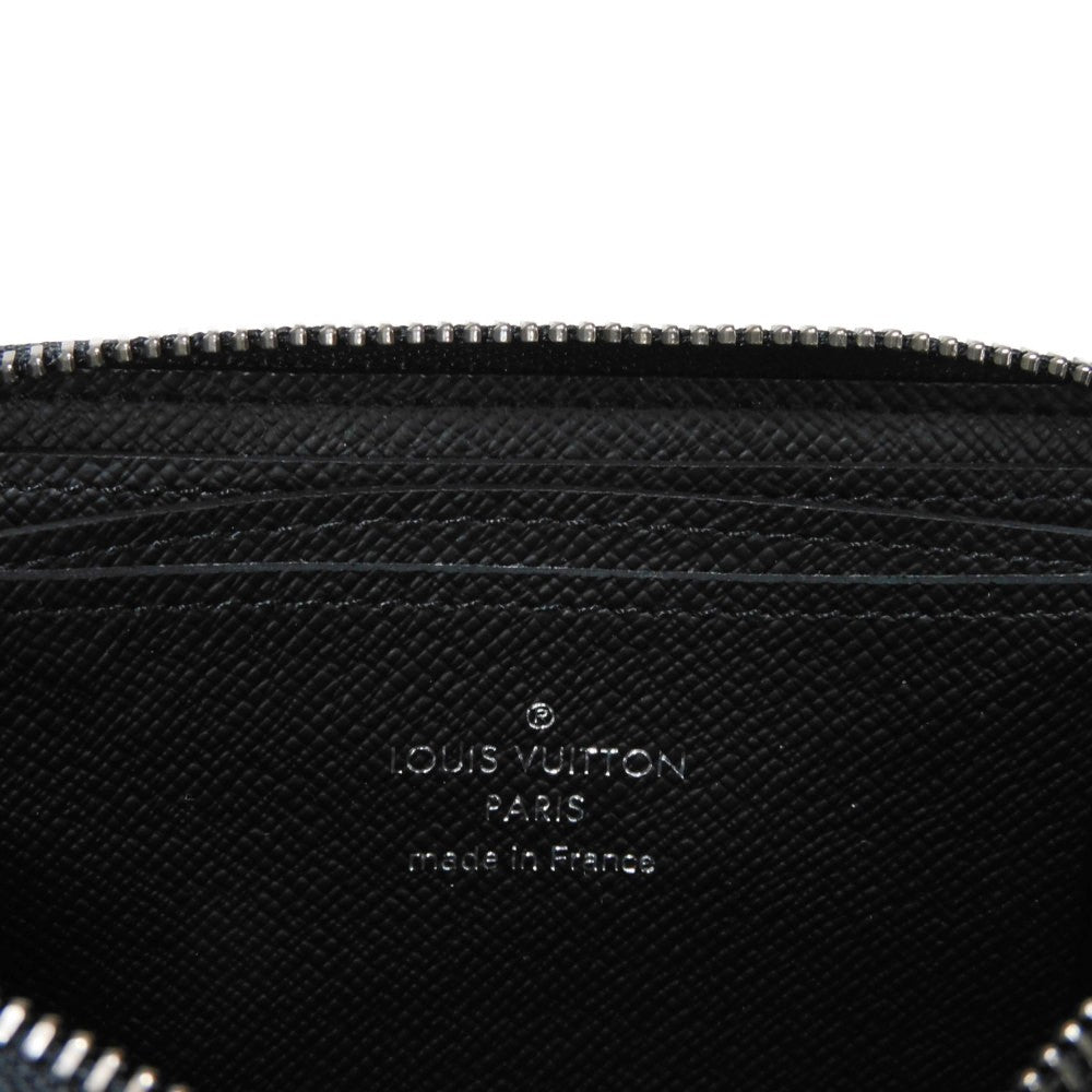 LOUIS VUITTON Coin case M81662 Monogram Eclipse canvas x grain leather Noir Monogram Eclipse Zippy Coin Purse Vertical