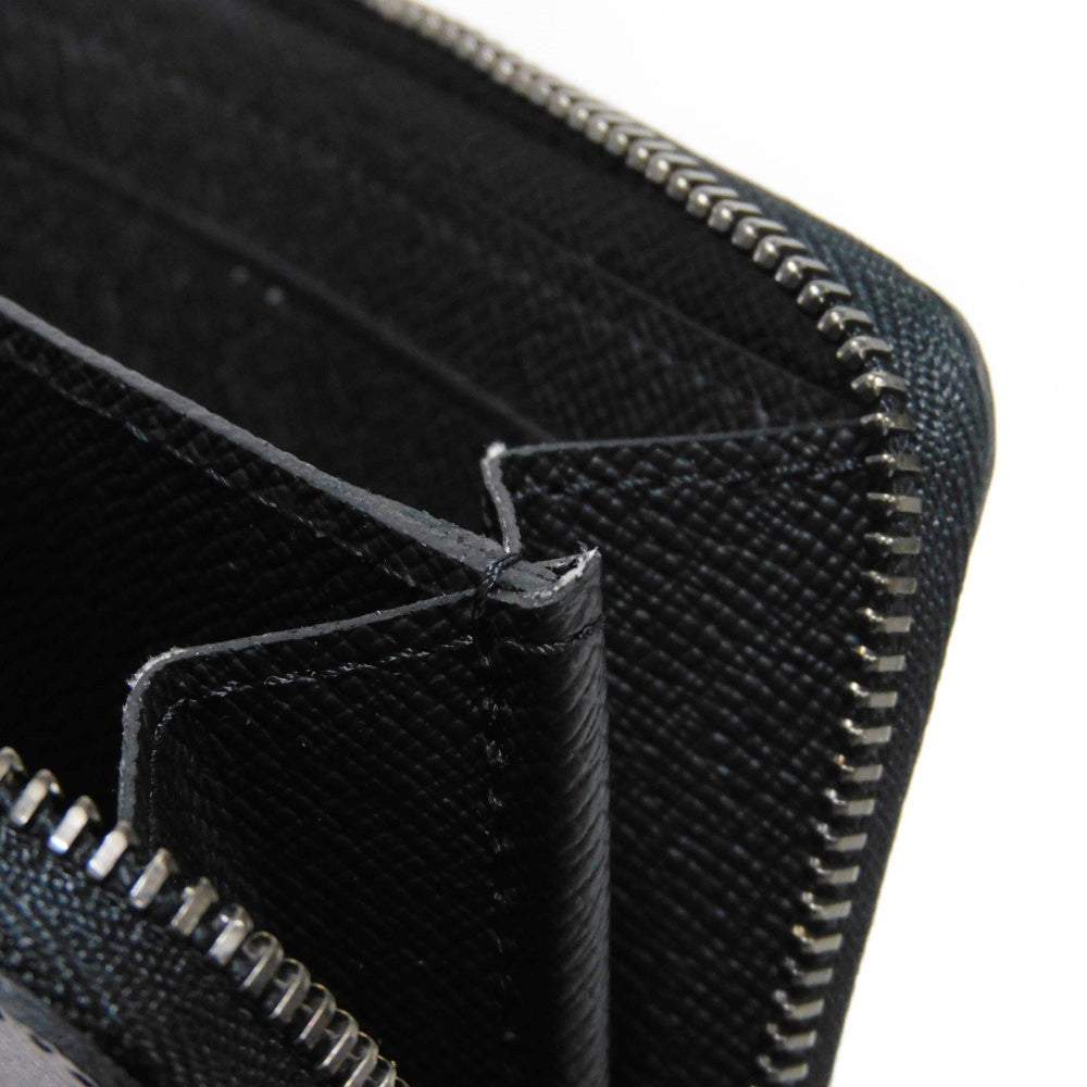 LOUIS VUITTON Coin case M81662 Monogram Eclipse canvas x grain leather Noir Monogram Eclipse Zippy Coin Purse Vertical