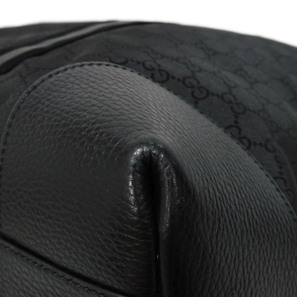 GUCCI Handbag 449180 G1XXN 8615 GG nylon canvas x calf leather black GG nylon Boston Duffel bag