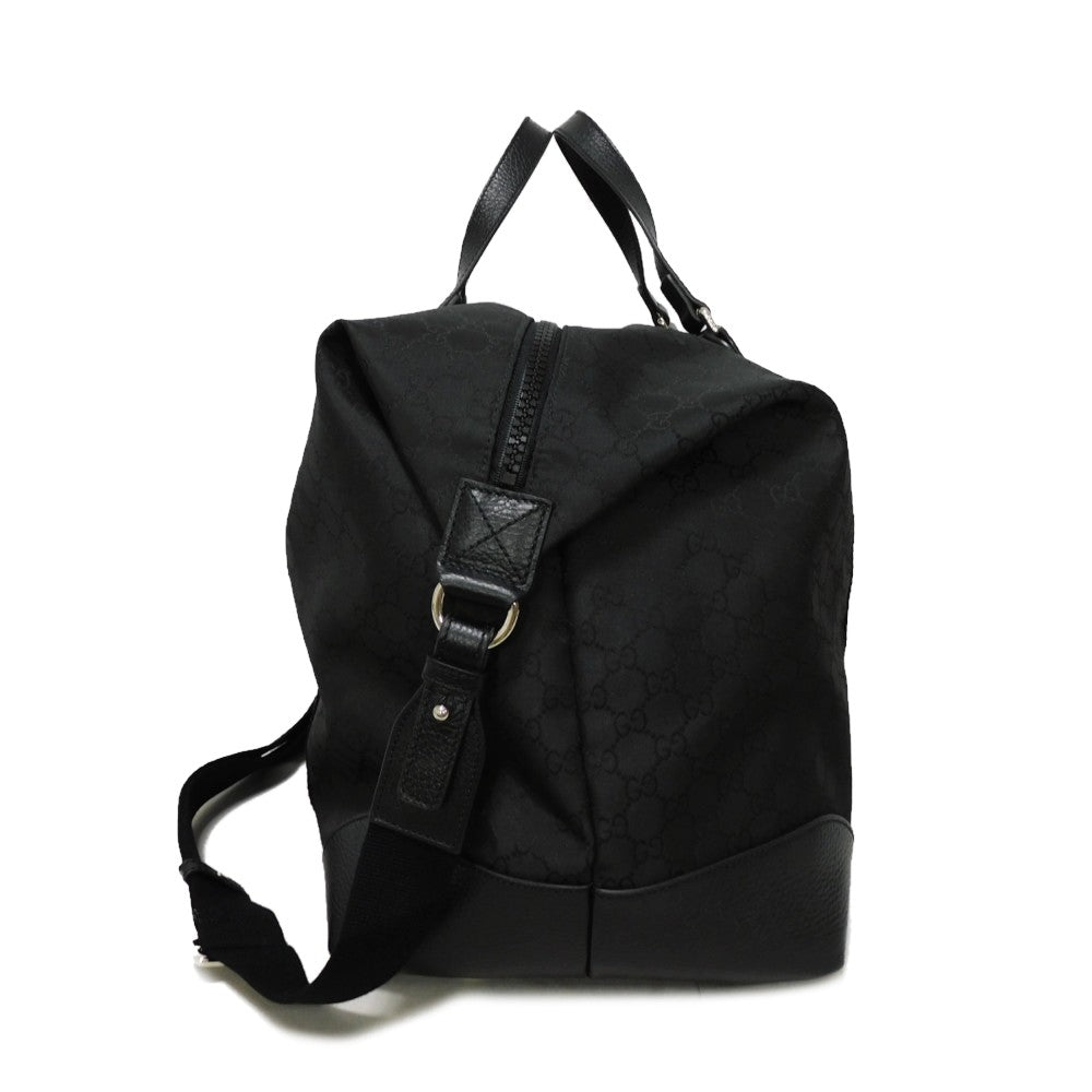 GUCCI Handbag 449180 G1XXN 8615 GG nylon canvas x calf leather black GG nylon Boston Duffel bag