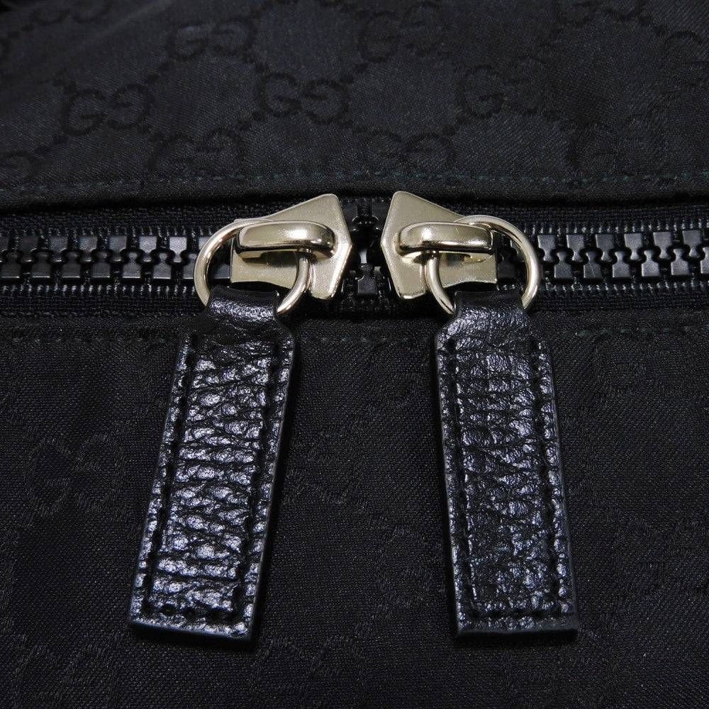 GUCCI Handbag 449180 G1XXN 8615 GG nylon canvas x calf leather black GG nylon Boston Duffel bag