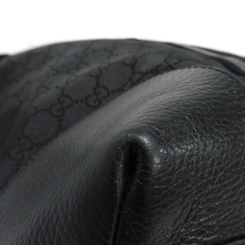 GUCCI Handbag 449180 G1XXN 8615 GG nylon canvas x calf leather black GG nylon Boston Duffel bag