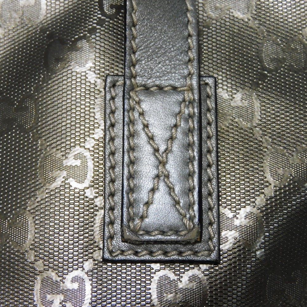 GUCCI Tote Bag 211138 GG Imprime Canvas (PVC coating) Metallic khaki Logo embossing GG IMPLEMENT TOTE