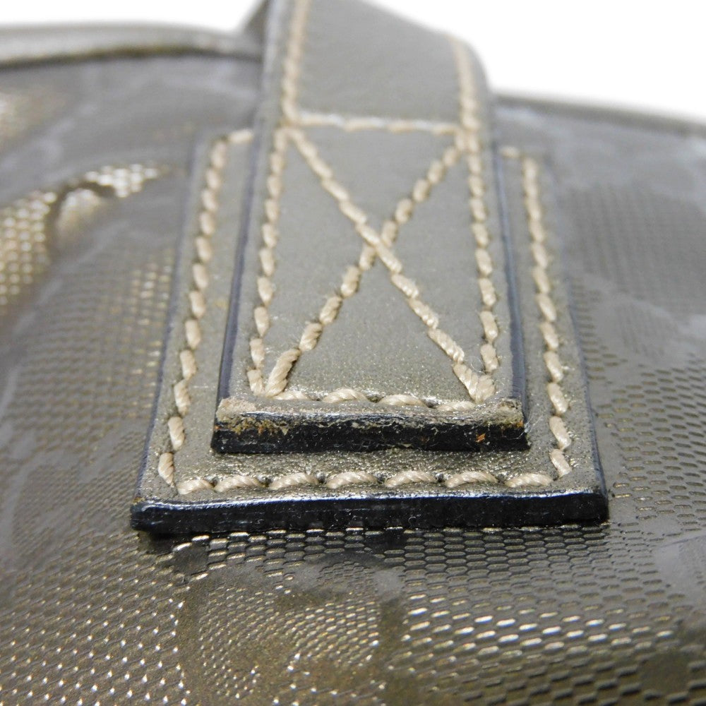 GUCCI Tote Bag 211138 GG Imprime Canvas (PVC coating) Metallic khaki Logo embossing GG IMPLEMENT TOTE