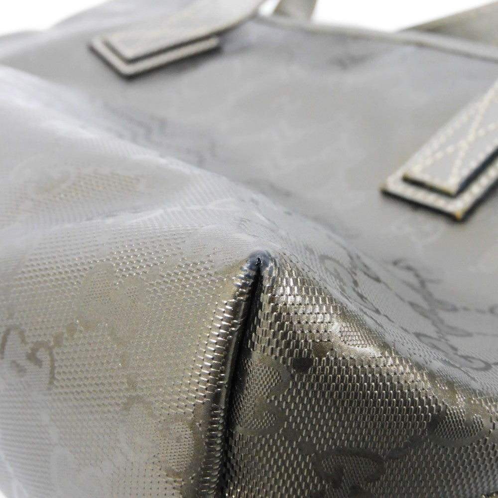 GUCCI Tote Bag 211138 GG Imprime Canvas (PVC coating) Metallic khaki Logo embossing GG IMPLEMENT TOTE