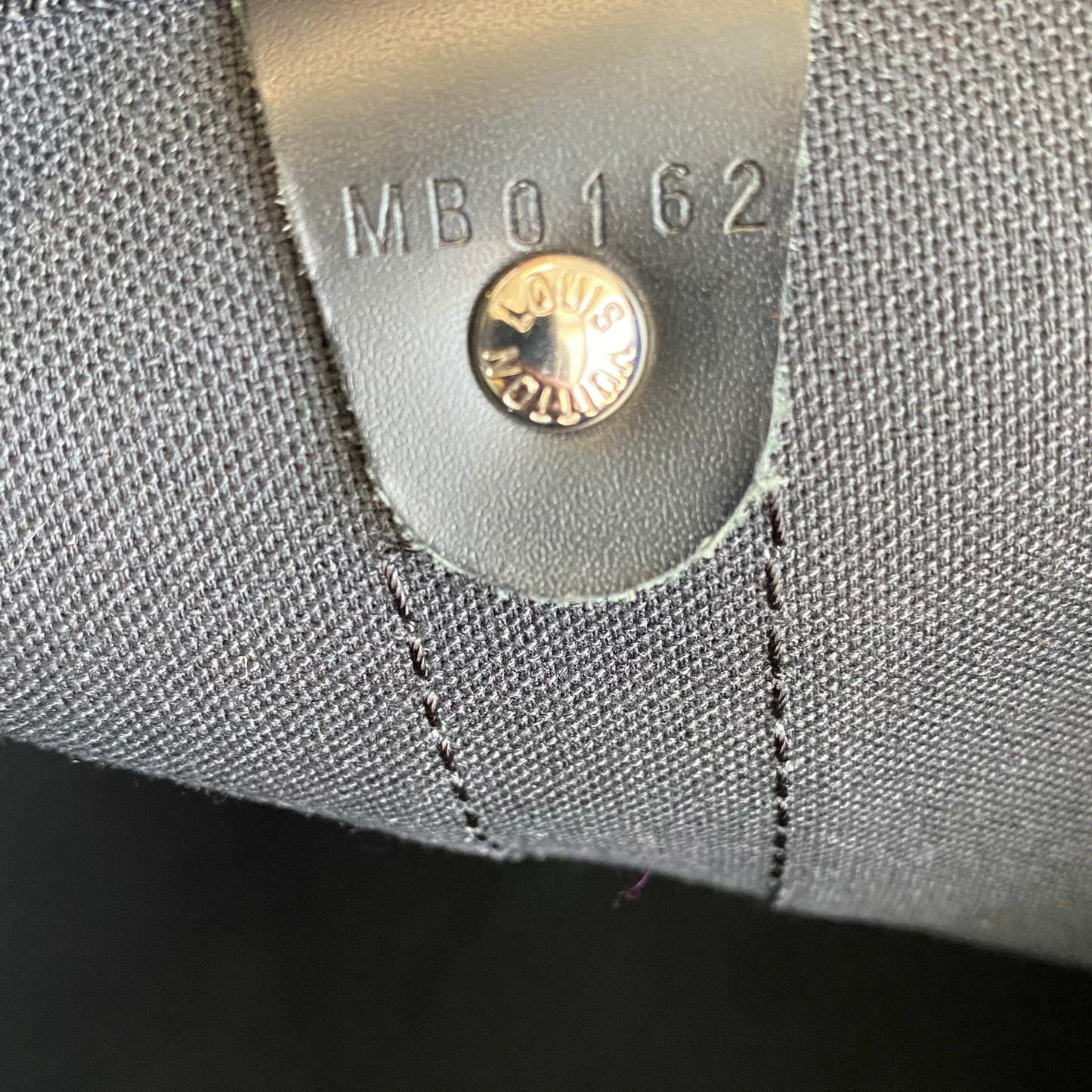 Louis Vuitton Black Canvas Keepall Bandouliere 45 travel bag