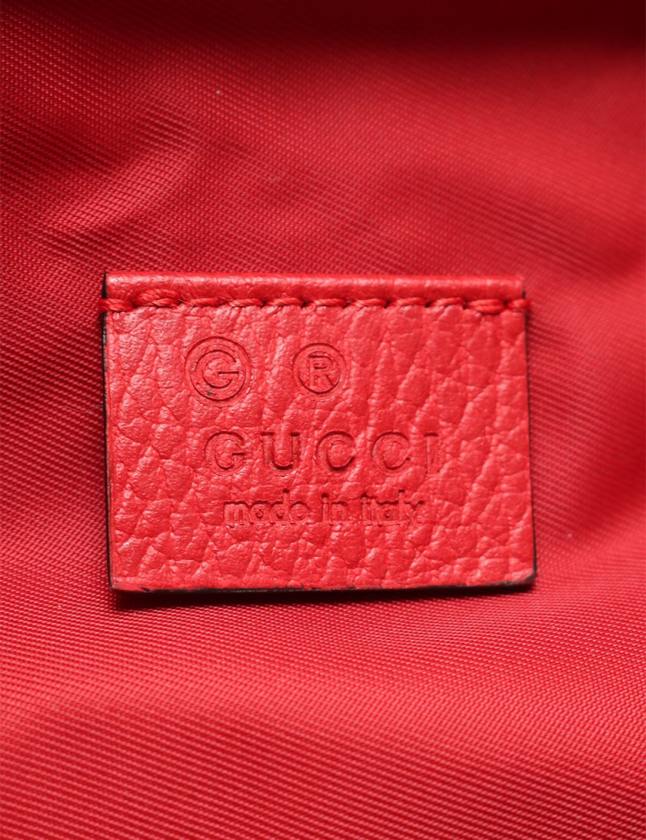 Gucci GG Guccissima Nylon Cosmetic Bag in Red