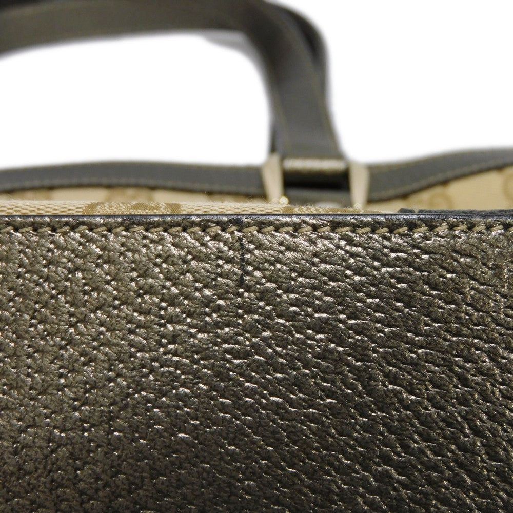 GUCCI Tote Bag 141470 GG canvas x calf leather beige GG canvas Abby Tote