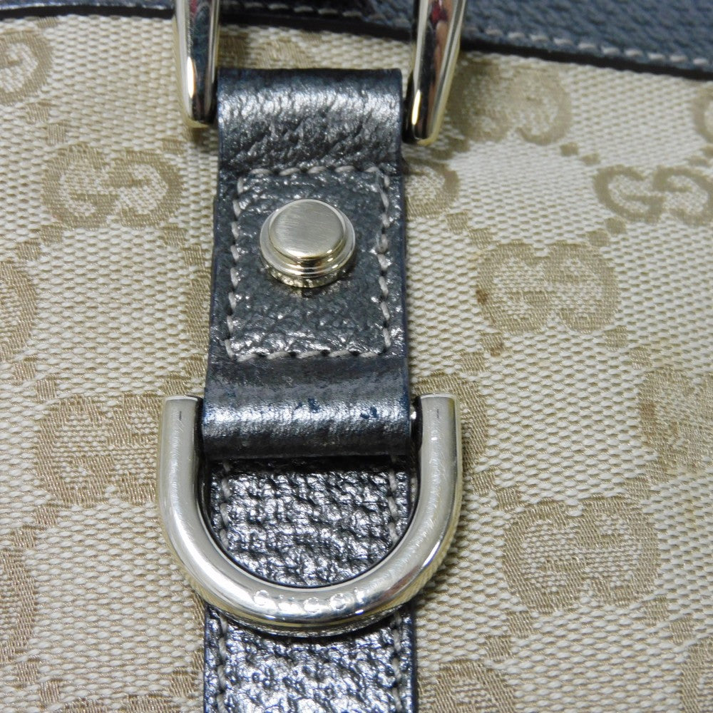 GUCCI Tote Bag 141470 GG canvas x calf leather beige GG canvas Abby Tote