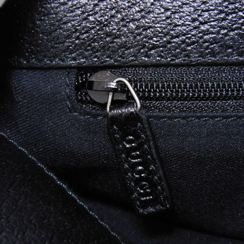 GUCCI Handbag 131329 GG canvas x calf leather black GG canvas Top Handle