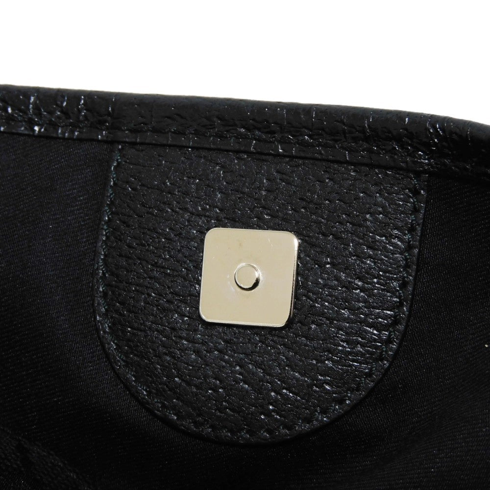 GUCCI Handbag 131329 GG canvas x calf leather black GG canvas Top Handle